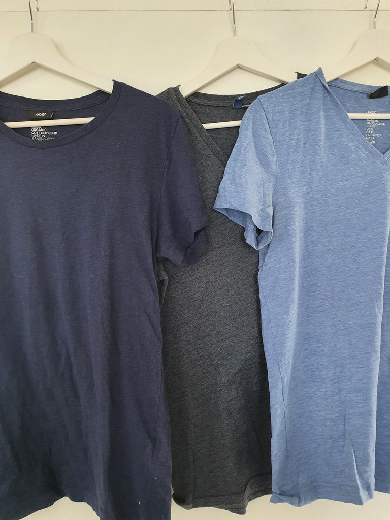 3 Basic T-Shirts Grösse S und M - secondhandkiste.ch