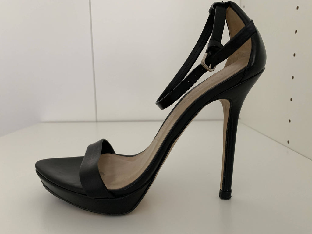 ZARA Collection Black Strappy Heeled Sandals - secondhandkiste.ch