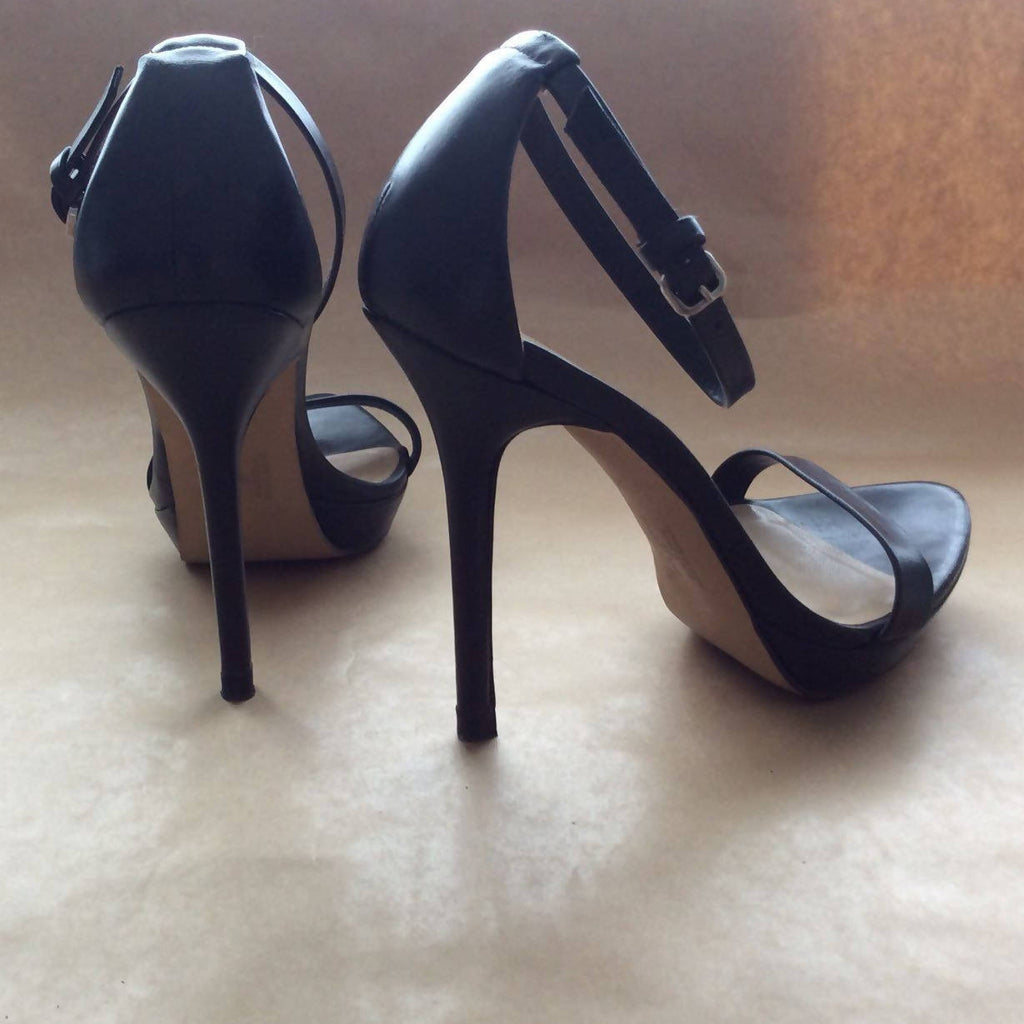ZARA Collection Black Strappy Heeled Sandals - secondhandkiste.ch
